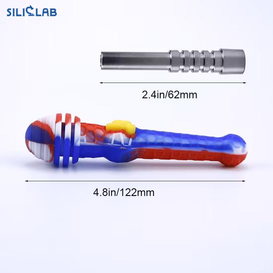 밀짚 꿀 수집기 실리콘 맞춤 510 배터리 Nc 스테인레스 스틸 팁 및 석영 DAB 밀짚 오일 조작 흡연 파이프 액세서리 조작